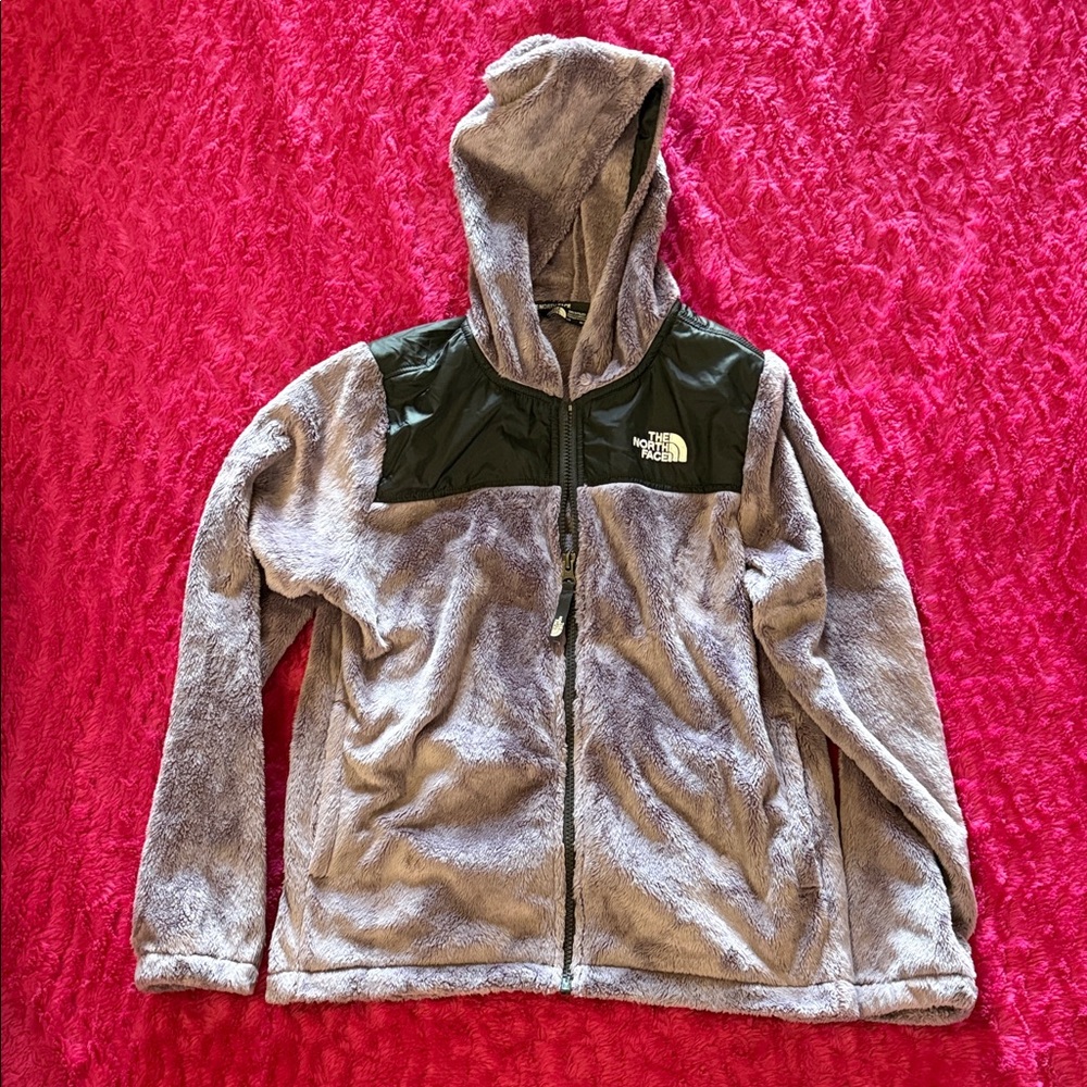 The North Face Kids' Black and Lavender Fuzzy Hoodie
